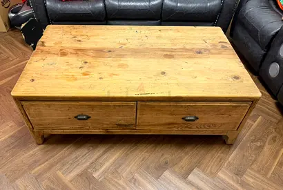 Solid Natural Wood Center Table 140x85x45 cms