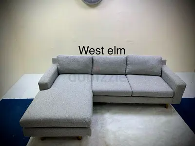 Like new condition west elm lshape sofa