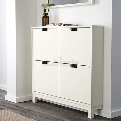 BRAND IKEA White 4-Compartment Shoe Cabinet / Storage Unit