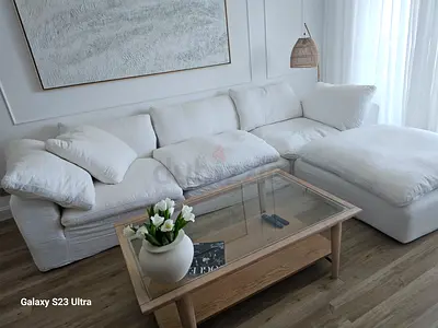 Almost brand new Marina Home Luscious Modular Living room Sofa with footstool