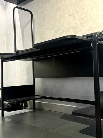 Ikea desk with shelves