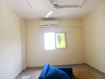 Spacious 2bhk apartment available in al nabba only for families split ac central gas family building with balcony only 32k