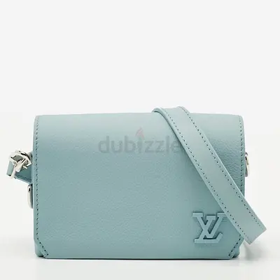 Authentic Louis Vuitton Fastline Blue Aerogram Leather Wearable Wallet