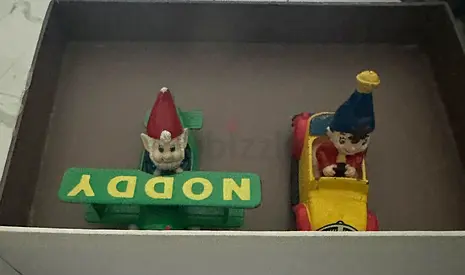 Vintage Noddy toy cars with figures — set of 2