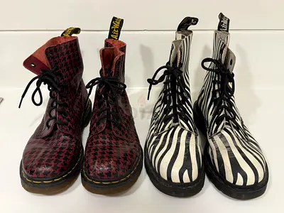 Dr Marten special launch zebra houndstooth 39-38 size 9-8 leather original