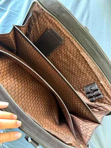 MontBlanc leather structured handbag / work bag with multiple compartments