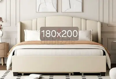 Brend New high quality fabric luxury king size 180x200 Bed with Madical Matress Available