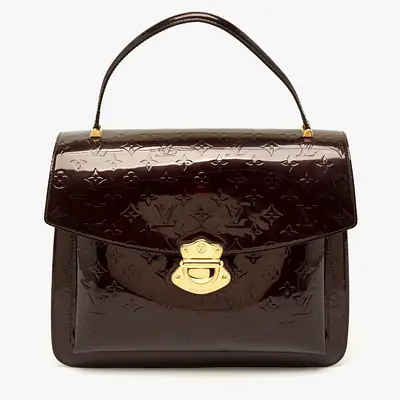 Authentic Louis Vuitton Romaine Amarante Monogram Vernis Bag