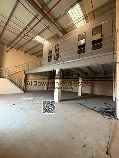 A distinctive warehouse with a mezzanine is available for annual rent in the Al Jurf 1 area, Ajman;