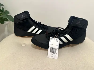 Adidas Black High-Top Wrestling Shoes