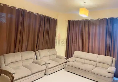 7 seater - Beige 3-piece Fabric Sofa Set - Good Condition
