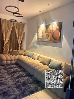 Luxury 3-bedroom apartment with living room and maid's room for sale, fully furnished, with a se