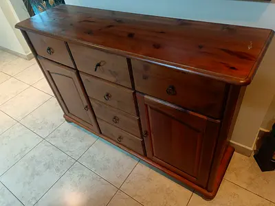 Solid Wood Sideboard / Buffet Cabinet with Drawers and Cupboard