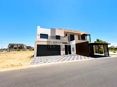 Like brand new lavish 5bhk villa with maid room with study room , wardrobe and 4 cheque payment