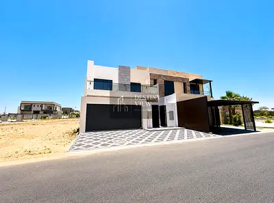 Like brand new lavish 5bhk villa with maid room with study room , wardrobe and 4 cheque payment