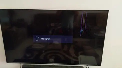 65” 4k TCL LED TV (screen damage)