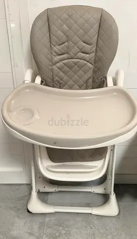 Adjustable Baby High Chair with Removable Tray — Light Grey