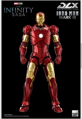 Marvel Iron Man Mk III Collectible Figure (Infinity Saga) - Threezero Die Cast (metal figure)