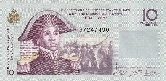 HAITI 10 GOURDES COMMEMORATIVE BANKNOTE 2004