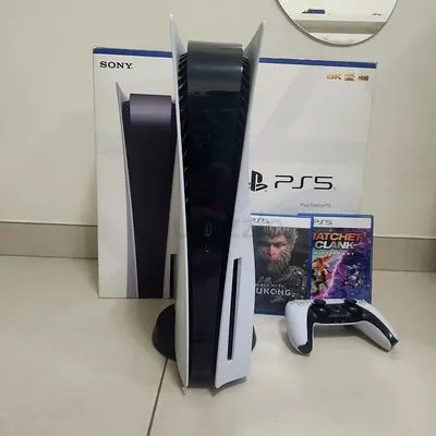 PlayStation 5 Console with DualSense Controller + 2 Games (Good Condition)