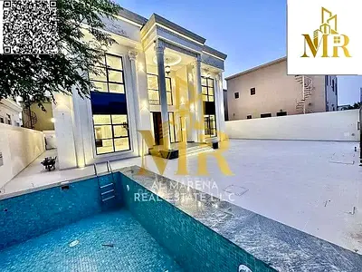 Enjoy luxury with a swimming pool and elevator | Own a luxurious villa in Al Rawda, Ajman | 6 master bedrooms and a rooftop terrace | A great deal at