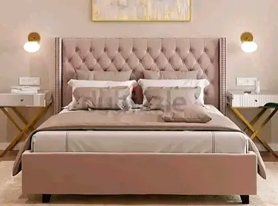 Brend New high quality fabric luxury Queen size 160x200 Bed with spring mattress available