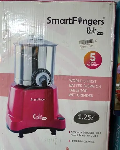 SmartFingers 1.25L Table Top Wet Grinder (Compact)