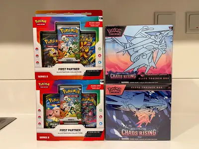 Pokemon Center ETB CHAOS RISING set *NEW* First partner series 2 box sealed original Pokemon card