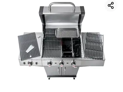CharBroil Stainless Steel 4-Burner Gas BBQ Grill- never used