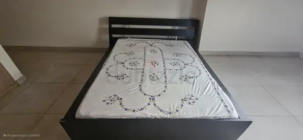 Wooden Single Bed Frame with Headboard - Good Condition
