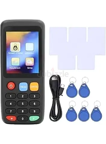 Portable RFID NFC Duplication Key Fob Copier with LCD Screen and USB Cable 125khz 13.56mhz