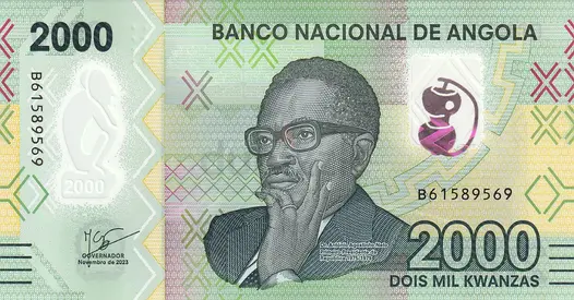 ANGOLA 2000 KWANZAS BANKNOTE 2023