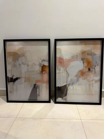 Two 70cm x 50cm frames with art - BRAND NEW