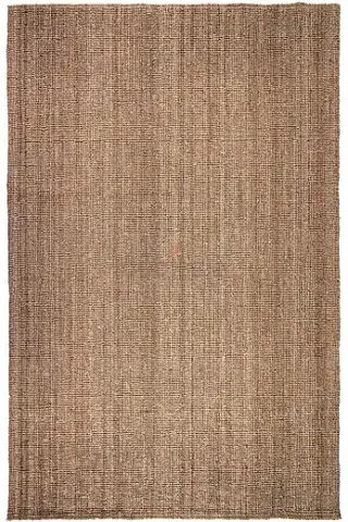 Natural woven jute-style rug - neutral beige, good condition