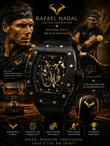Richard Mille RM 35-03 Rafa Nadal Limited Edition Watch - Skeleton Dial