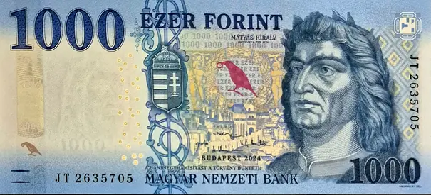 HUNGARY 1000 FORINT BANKNOTE 2017