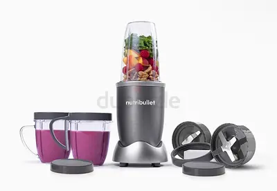 (Price negotiable) NutriBullet Blender, 600W, 9 Pieces Accessories, 1-Year Warranty - Grey