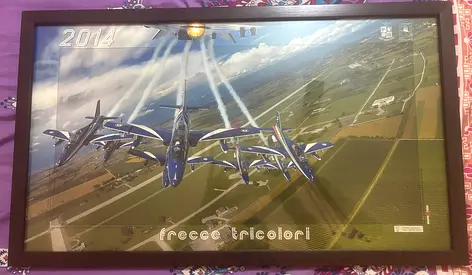 Framed 2014 Frecce Tricolori Aerial Display Poster 40x70CM