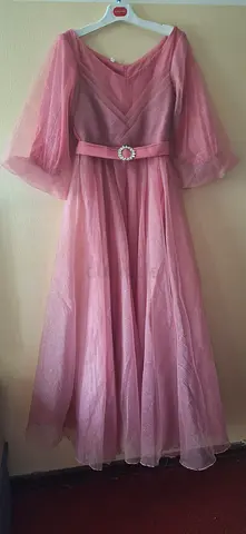 Pink tulle party dress for girl - size approx