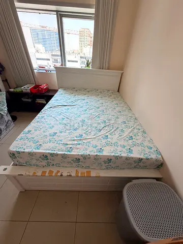 King size bed frame with 2 mattress - good condition for sale !!