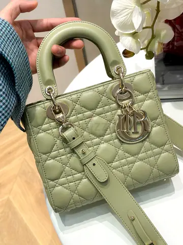 Dior Small Lady Dior My ABCDior Bag in Ethereal Green Lambskin