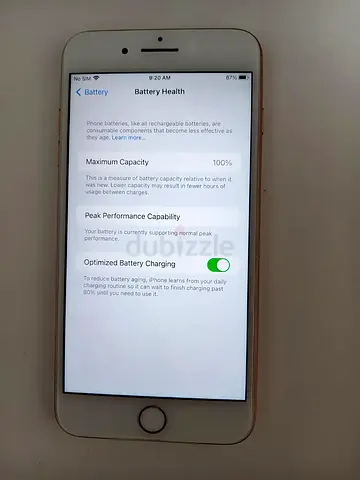 iPhone 8 Plus Gold 100% Battery