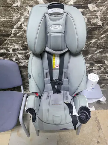 Infant car seat (rear-facing) base with labels - good used condition