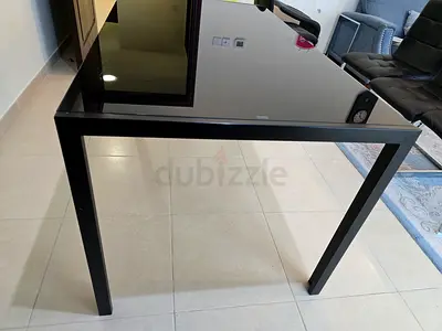 Black metal table frame / base - sturdy rectangular desk frame/ dinning chair