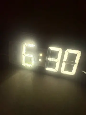 Gaming Modern LED Digital Wall Clock - White (Half-Retro Limited Edition) - Gaming Accessories