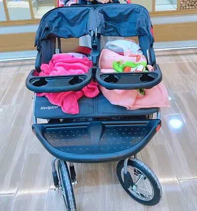 Double Twin Jogging Stroller - Twin Navigator, excellent condition