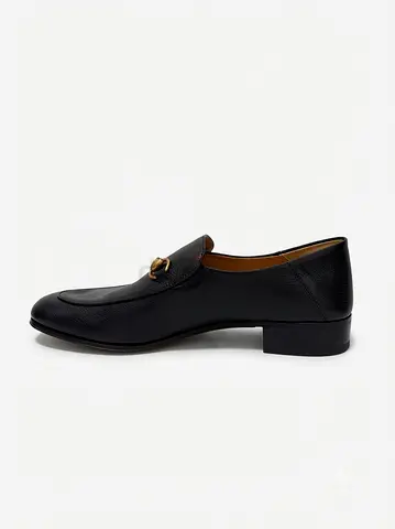 Gucci Quentin Leather Moccasin Loafers - Size 11.5