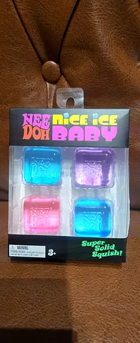 ORGINAL Needoh squish Dice Ice Doll Baby - 4 Squishy Gel Cubes, New in Pack