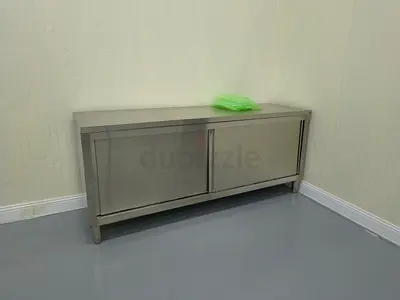 Stainless Steel Storage Cabinet with Sliding Doors
