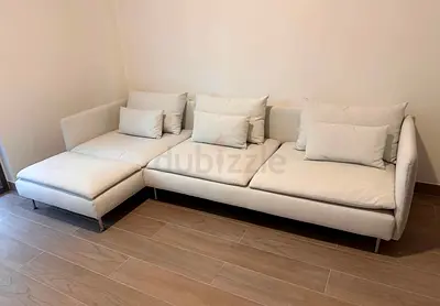 IKEA Sodhremn L Shape Sofa Beige